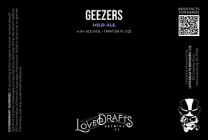 Lovedraft's Brewing Co Geezers Mild Ale April 2022