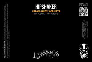 Lovedraft's Brewing Co Hipshaker Cream Ale W/apricots April 2022