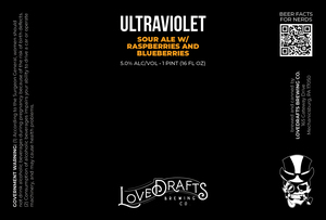 Lovedraft's Brewing Co Ultraviolet Sour Ale W/raspberries And Blueberries