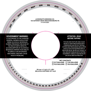 Lovedraft's Brewing Co Bringer Of Light Belgian Inspired Wit