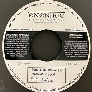 Concentric Brewing Company Portland Pilsner
