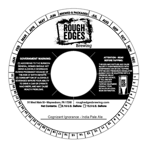 Rough Edges Brewing Cognizant Ignorance April 2022