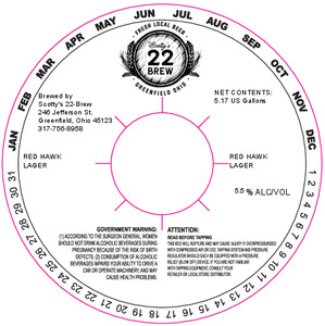 Scottys 22-brew Red Hawk Lager April 2022