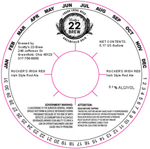 Scotty's 22-brew Rucker's Irish Red April 2022