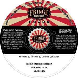 Fringe Beerworks Monkey Business IPA April 2022