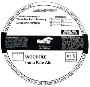 Three Fox Farm Brewery Woodfile IPA April 2022
