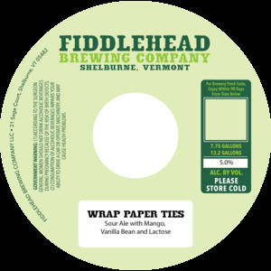 Fiddlehead Brewing Company Wrap Paper Ties April 2022