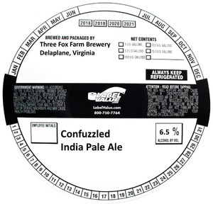 Three Fox Farm Brewery Confuzzled India Pale Ale