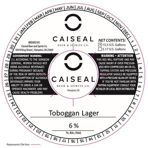 Caiseal Beer & Spirits Co. Toboggan Lager April 2022