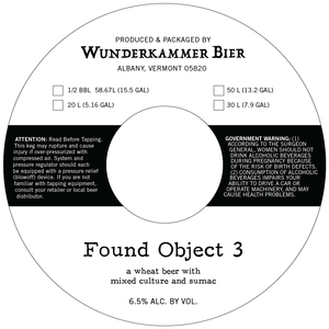 Wunderkammer Bier Found Object 3 April 2022