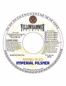 Yellowhammer Brewing, Inc. Barrel-aged Imperial Pilsner April 2022