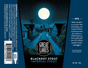 Great Lakes Brewing Co. Blackout Stout Imperial Stout April 2022