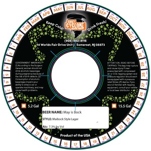 Jersey Cyclone Brewing Company May Is Bock