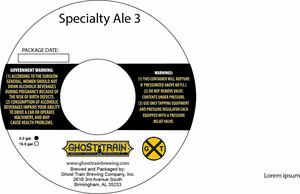 Ghost Train Specialty Ale 3 April 2022