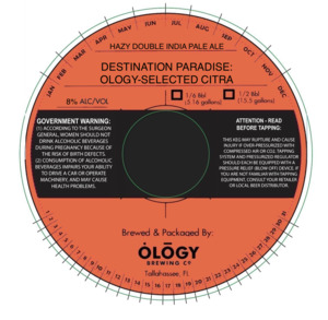 Ology Brewing Co. Destination Paradise: Ology-selected Citra