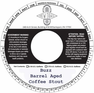 New Trail Brewing Co Buzz Barrel Aged Coffee Stout April 2022
