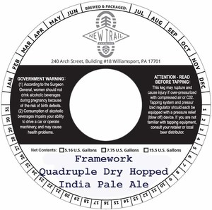 New Trail Brewing Co Framework Quadruple Dry Hopped India Pale Ale