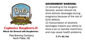Pals Brewing Company Explosive Raspberry-o May 2022