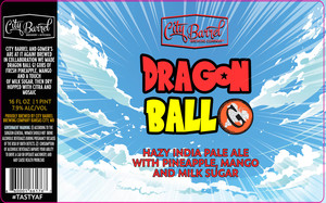 Dragon Ball G Hazy India Pale Ale With Pineapple, Mango And Milk Sugar April 2022