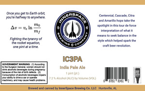 Innerspace Brewing Company Ic3pa India Pale Ale April 2022