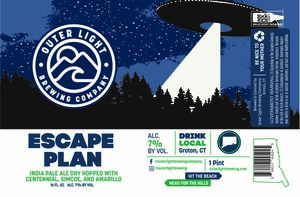 Escape Plan India Pale Ale Dry Hopped With Centennial, Simcoe, And Amarillo 