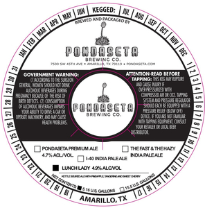 Pondaseta Brewing Co. Lunch Lady