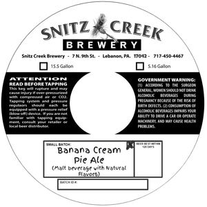 Snitz Creek Brewery Banana Cream Pie Ale April 2022
