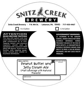 Snitz Creek Brewery Peanut Butter And Jelly Cream Ale April 2022
