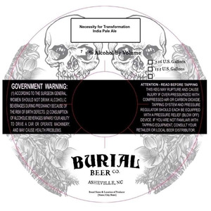 Burial Beer Co. Necessity For Transformation