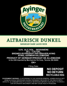 Ayinger Altbairisch Dunkel Bavarian Dark Lager April 2022