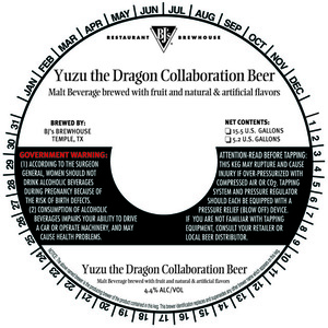 Bj's Yuzu The Dragon Collaboration Beer April 2022