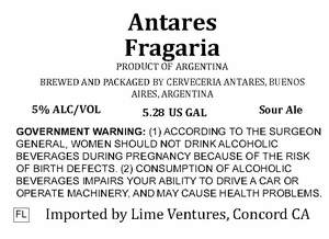 Cerveceria Antares Fragaria