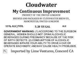 Cloudwater My Continuous Improvement