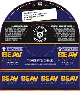 Belching Beaver Brewery Beav Light April 2022