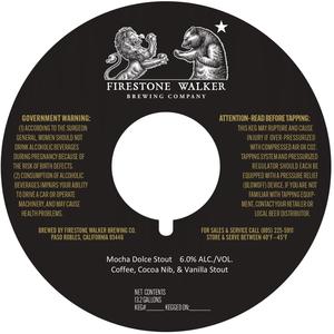 Firestone Walker Brewing Company Mocha Dolce Stout