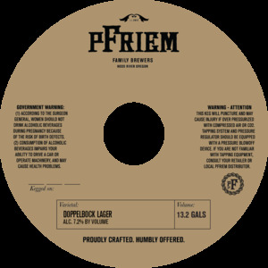 Pfriem Family Brewers Doppelbock Lager