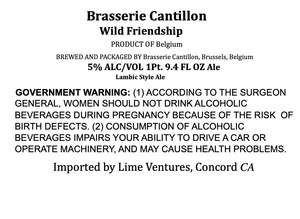 Brasserie Cantillon Wild Friendship