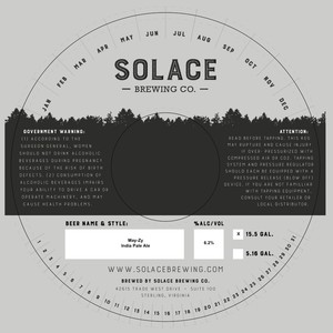 Solace Brewing Co. May-zy India Pale Ale April 2022