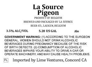 La Source Pigeon April 2022