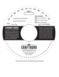 Craftboro Brewing Depot Imperial Humults Red IPA April 2022