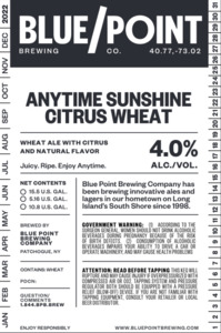 Blue Point Brewing Company Anytime Sunshine