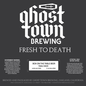 Ghost Town Brewing Box On The Table Beer