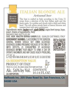 Mastri Birrai Umbri Italian Blonde April 2022