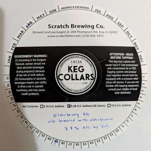 Scratch Brewing Co. Elderberry Ale
