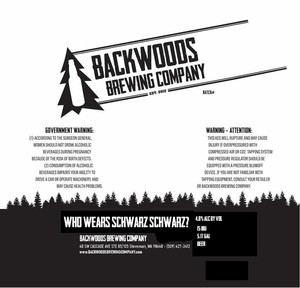 Backwoods Brewing Company Schwarz April 2022