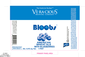 Veracious Brewing Company Bloobs American Wheat Ale In Blueberries April 2022