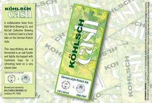Bald Birds Brewing Co. Kohlsch Cash April 2022
