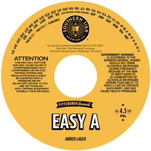 Southern Tier Brewing Company Easy A
