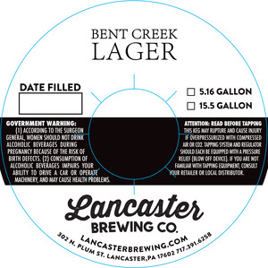 Lancaster Brewing Co. Bent Creek Lager