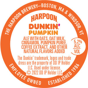 Harpoon Dunkin' Pumpkin